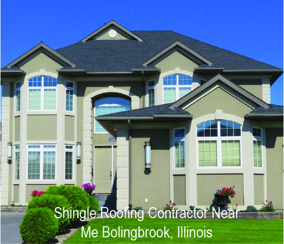 Dark Grey Asphalt Shingle Roof Replacement For Residential Bolingbrook IL home